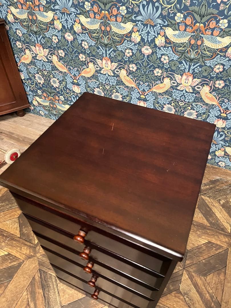 5段 チェスト インテリア 昭和レトロ 木製 アンティーク