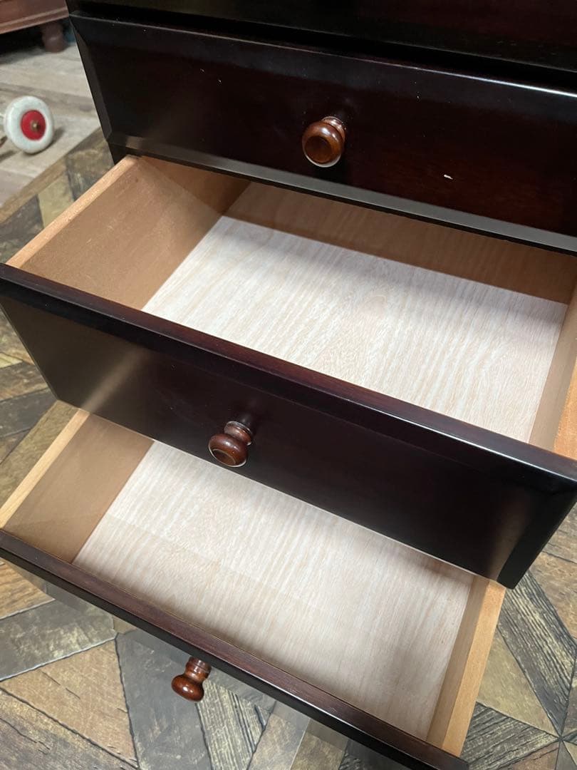 5段 チェスト インテリア 昭和レトロ 木製 アンティーク