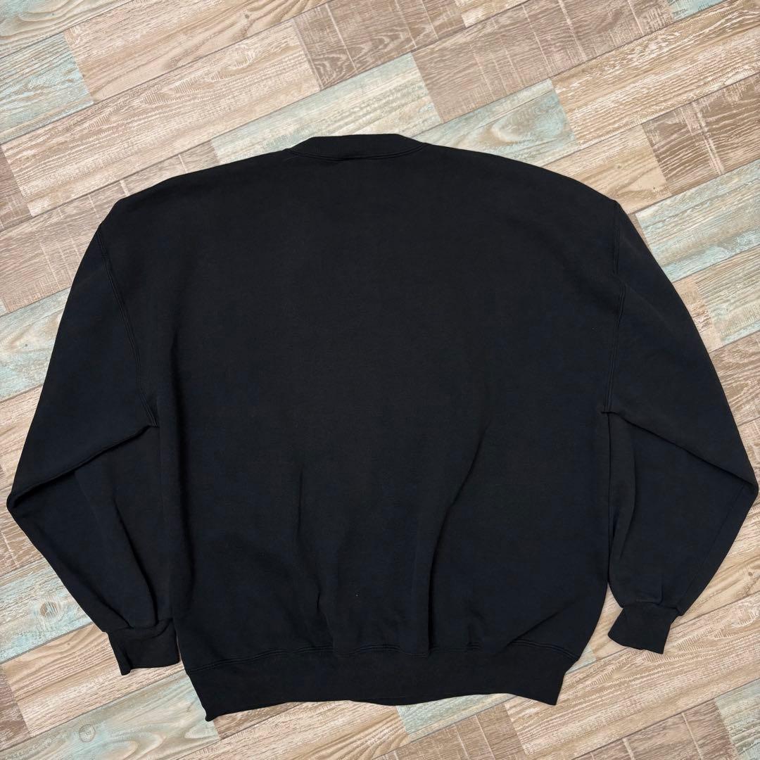 USA製 ラッセル スウェット ブラック 無地 ブランク XXL 前V