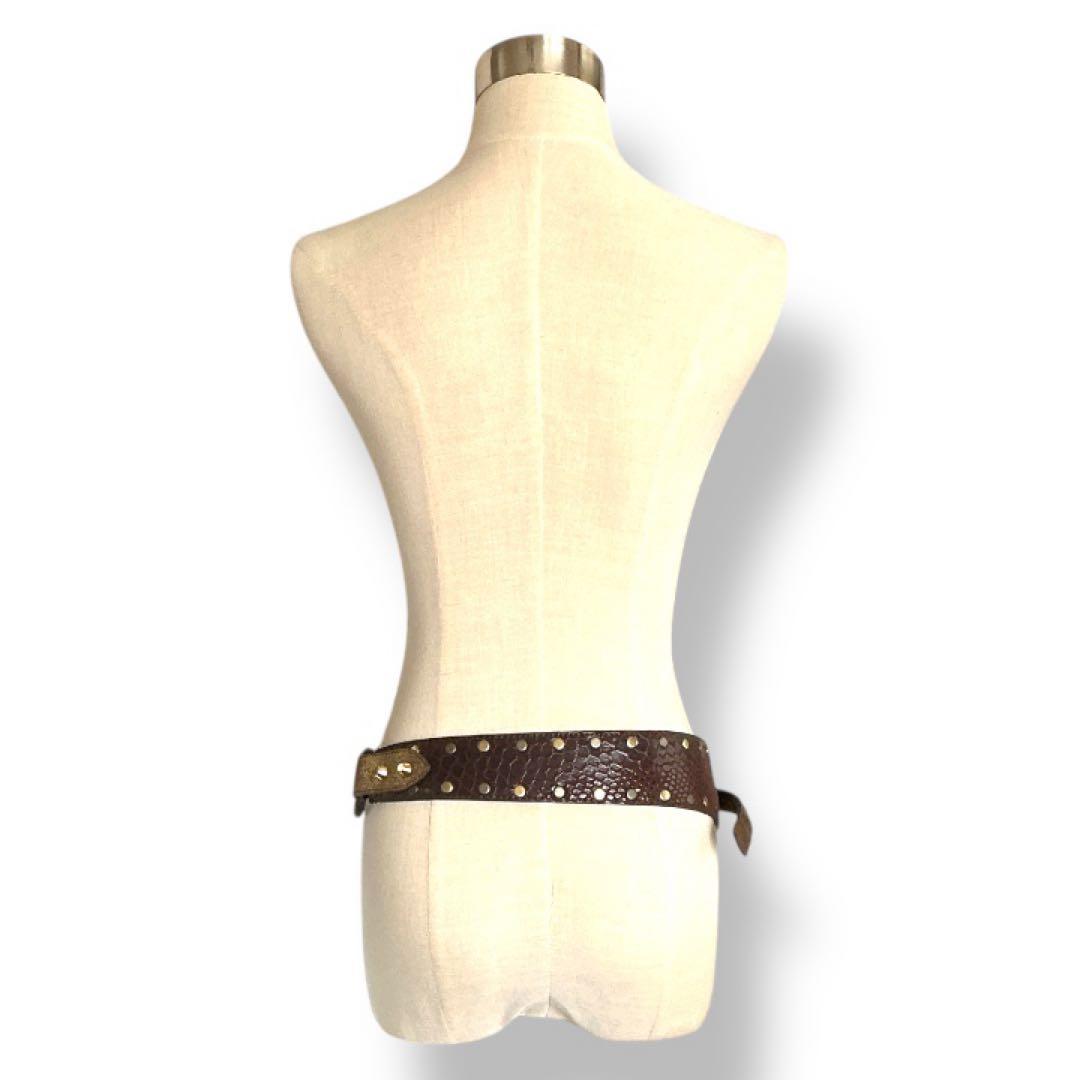 d.i.a ダイヤ　異素材ミックス スタッズ チェーン ベルト ギャル系