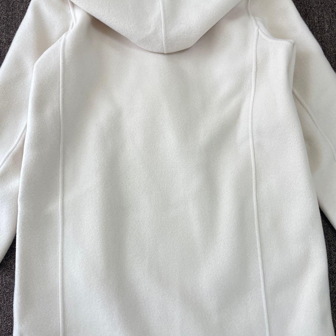 23区 ウールリバーコート フード付き ミドル丈 アウター アイボリー 36 S