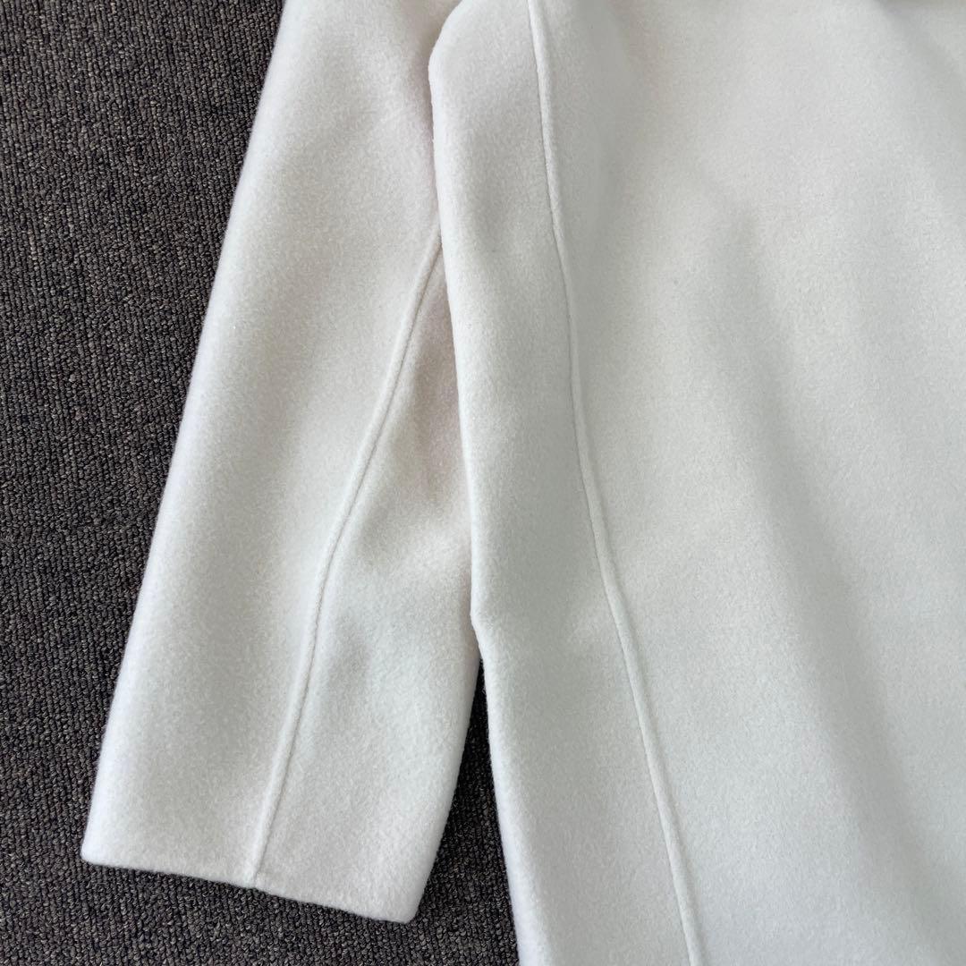 23区 ウールリバーコート フード付き ミドル丈 アウター アイボリー 36 S