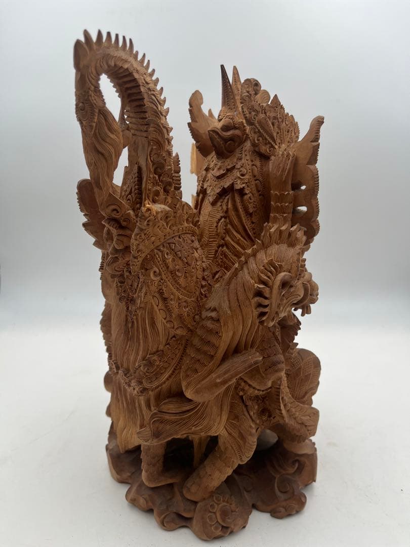 バリ島 木彫 彫刻 オブジェ エスニック インテリア ガルーダ／バロン風