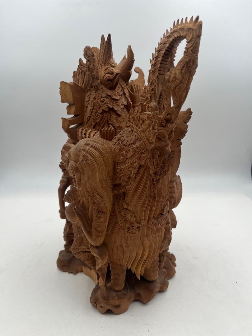 バリ島 木彫 彫刻 オブジェ エスニック インテリア ガルーダ／バロン風