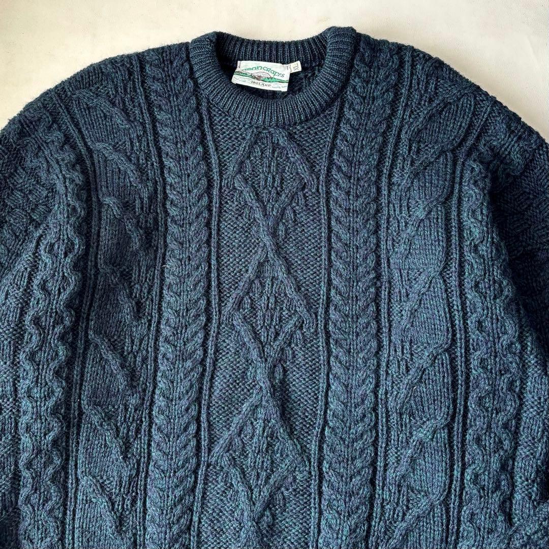 アイルランド製 Aran Crafts フィッシャーマン セーター XLアラン
