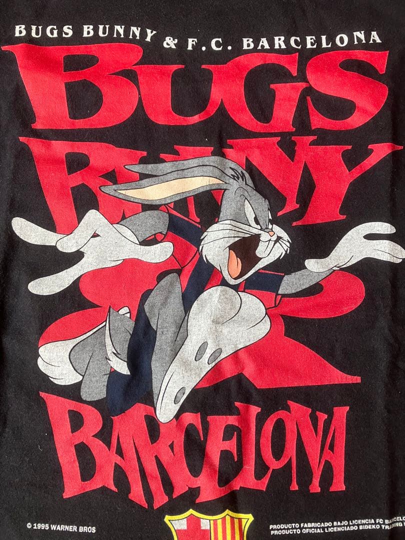 1995年製　FCバルセロナ✖️バックスバニー　コラボシャツ