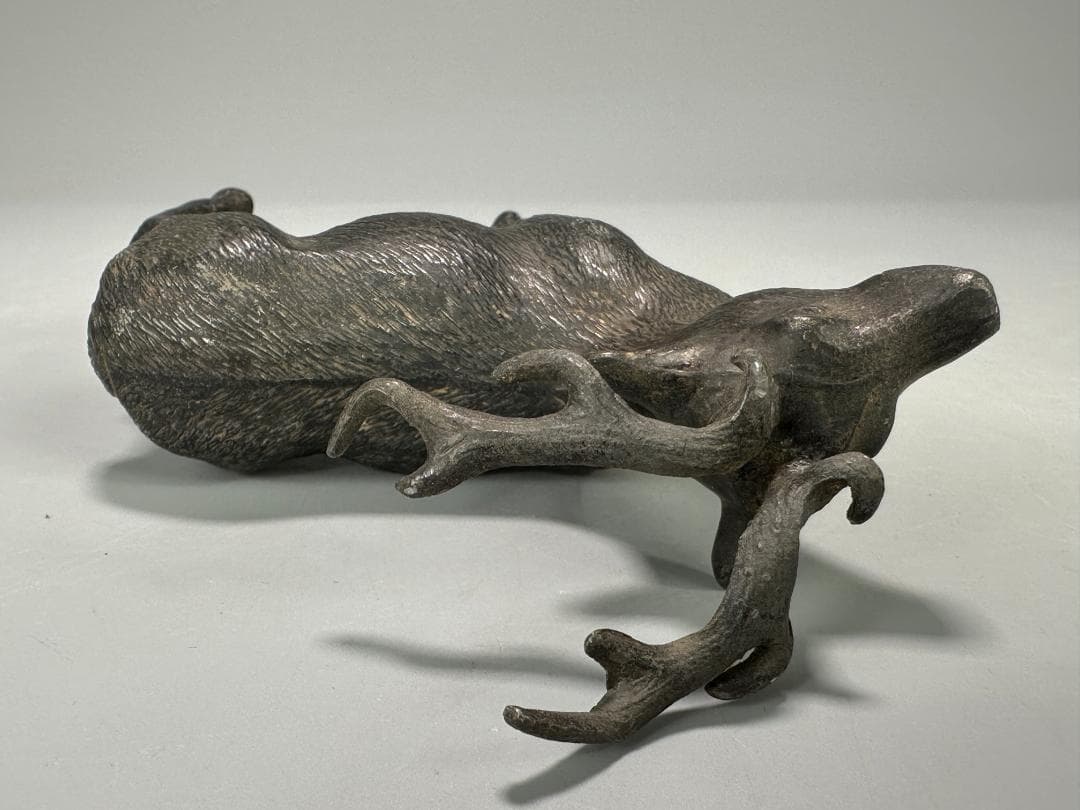 置物　鹿像　銅製　縁起物