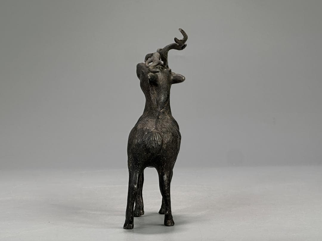 置物　鹿像　銅製　縁起物