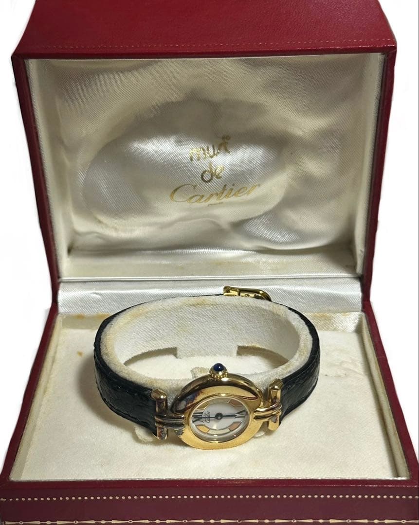 柚　カルティエ マストコリゼ クォーツ 腕時計　レディース　不動