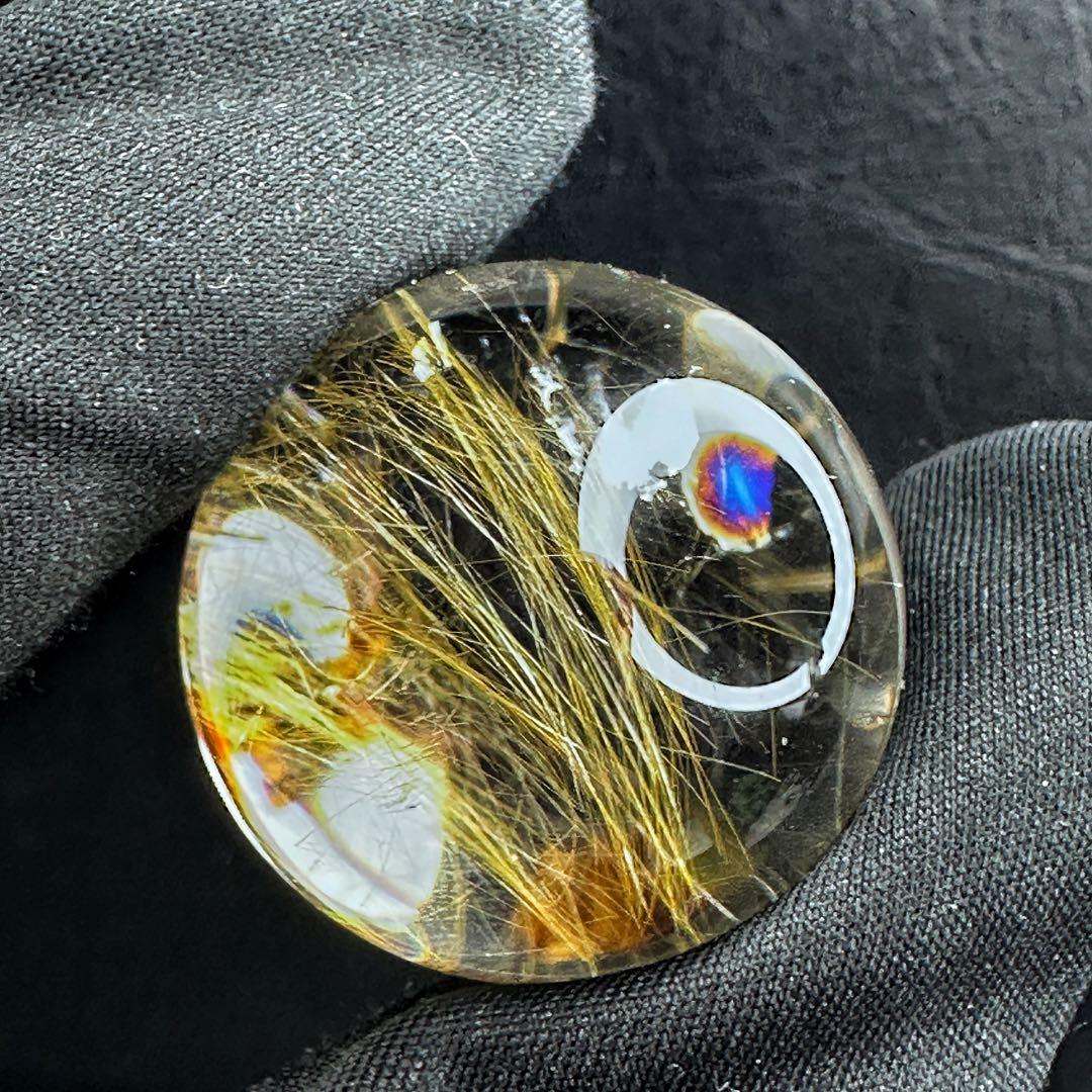 【財運・金運・事業運up❗️】レインボー☆ルチルクォーツ丸玉 スフィアA1126