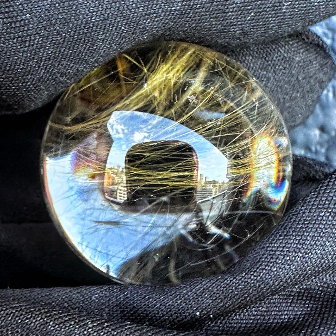 【財運・金運・事業運up❗️】レインボー☆ルチルクォーツ丸玉 スフィアA1126