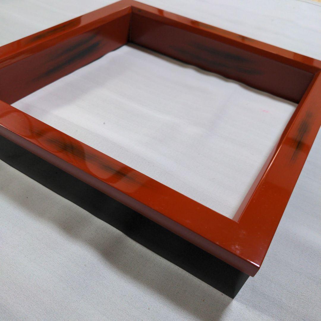 【茶道具 炉縁】 炉縁 根来塗 富悦作