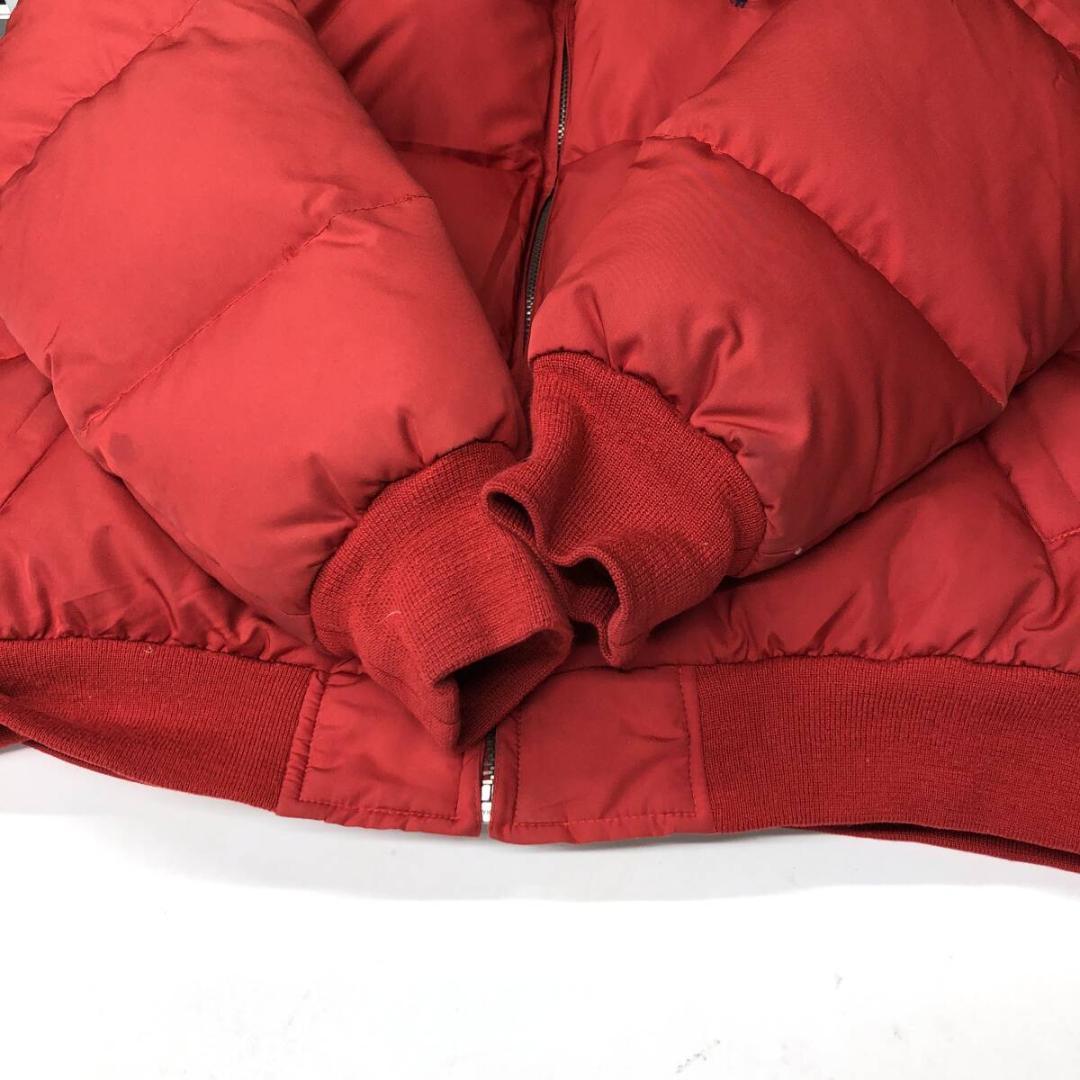 90s ラルフローレン ダウンジャケット レッド Sサイズ 内側ネイビー
