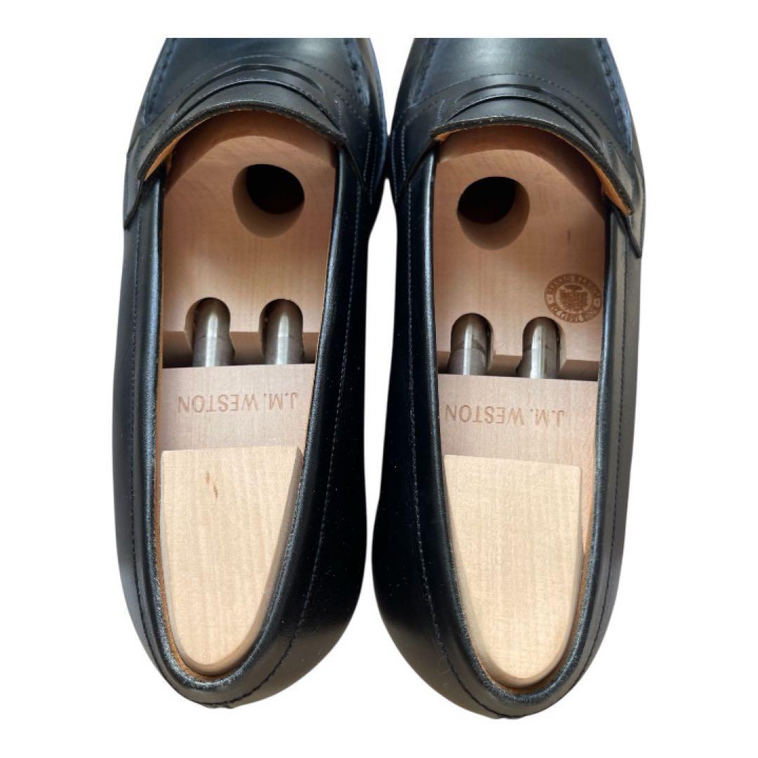 美品 JM WESTON 180 ローファー 6C 純正シューツリー付 ブラック