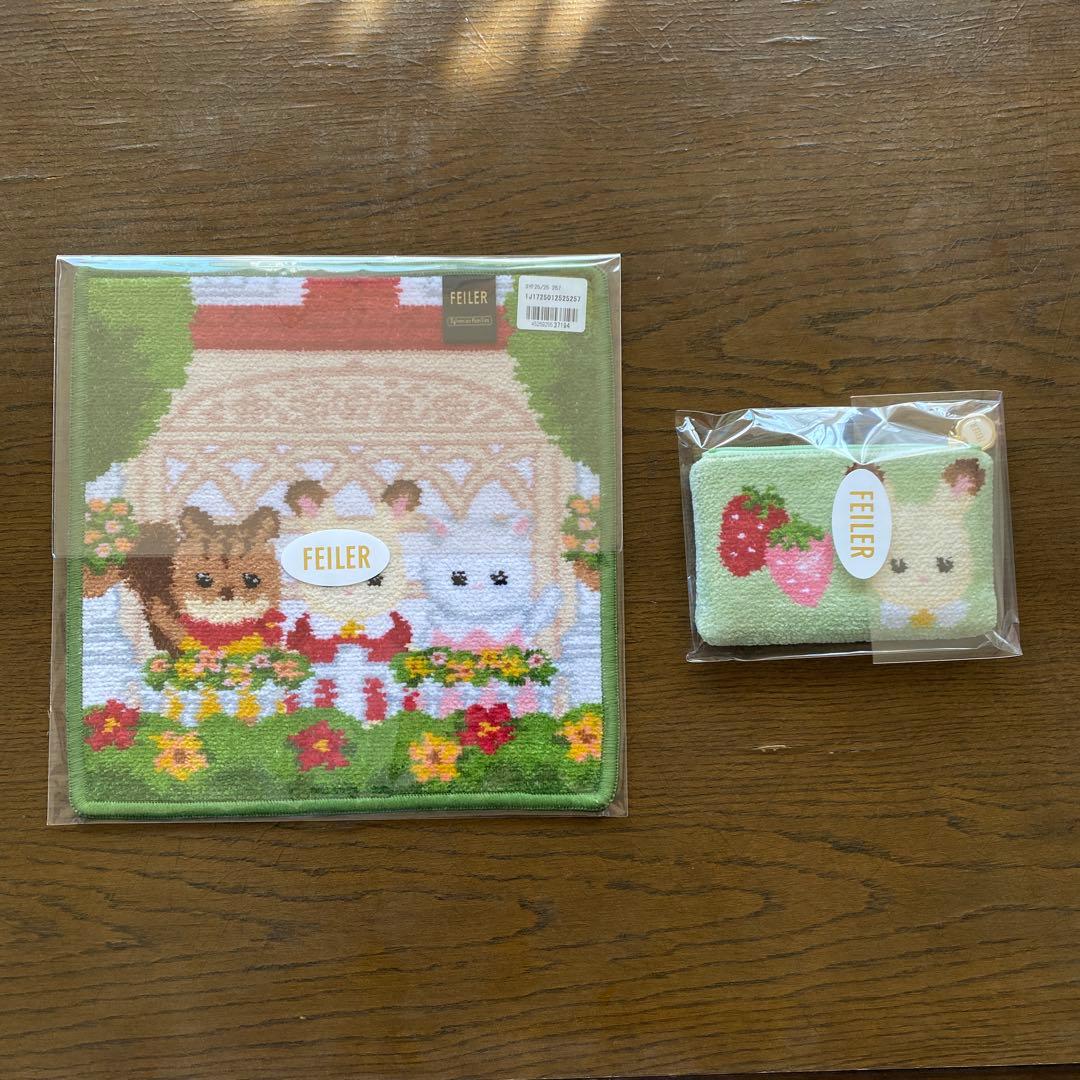 フェイラー FEILER シルバニアファミリー ミニポーチ ハンカチ 新品未開封