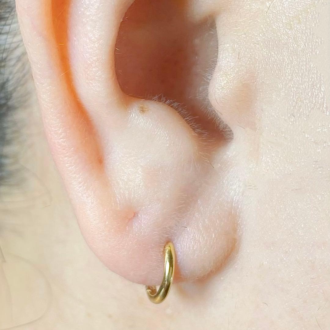 値下げ！18kフープピアス イエローゴールド 『片耳 』k18