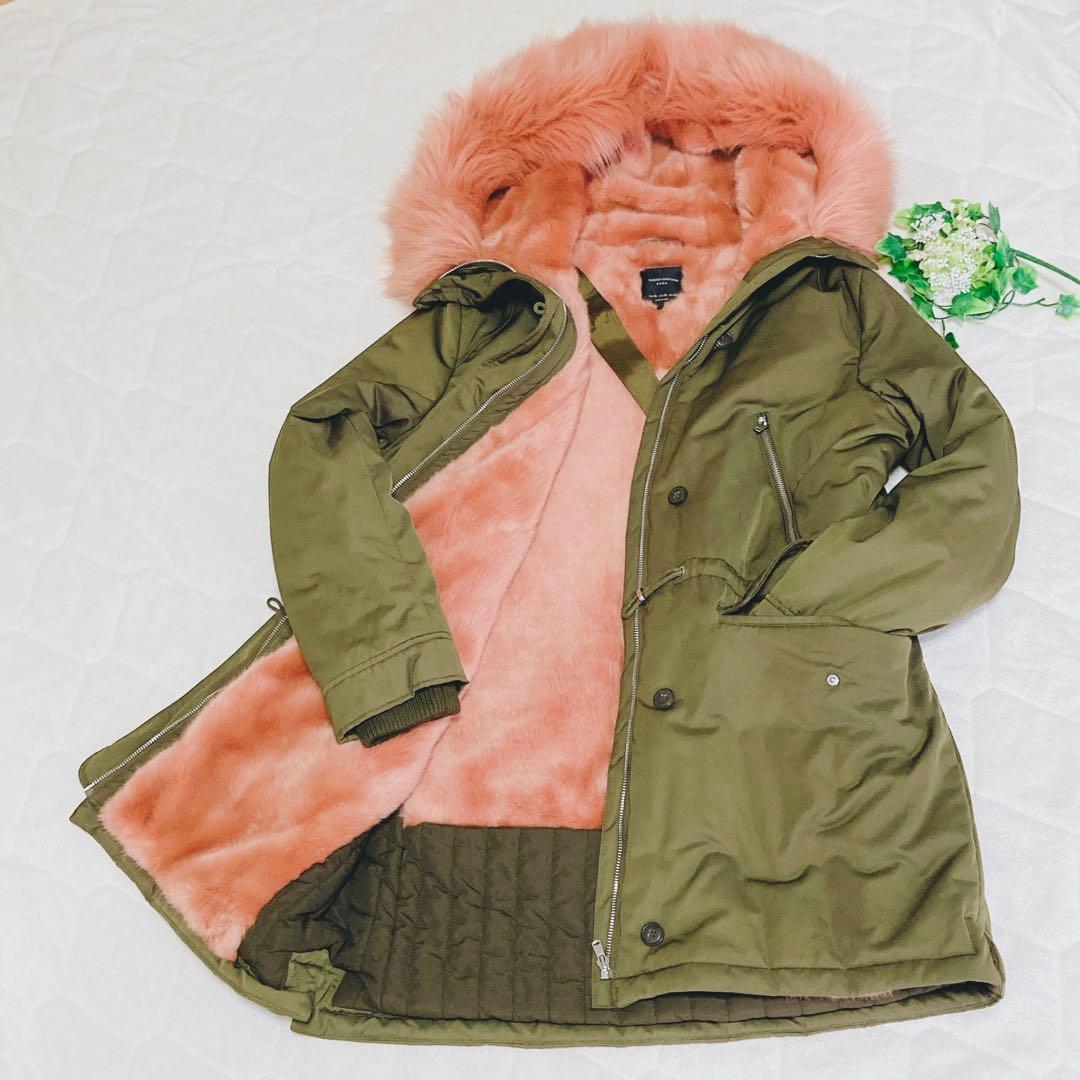 幻の逸品 海外モデル着用 XL ピンクファー ザラ モッズコート N-3B