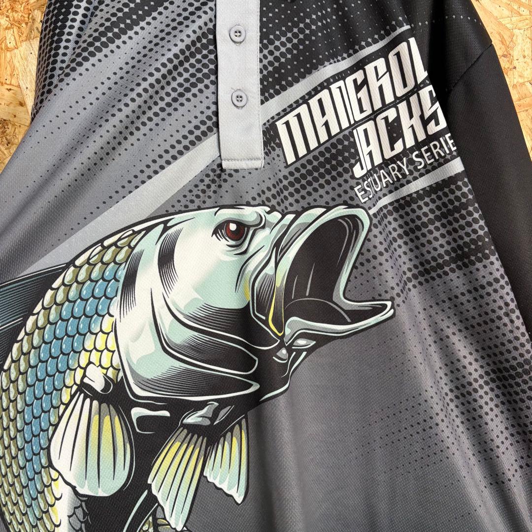 マングローブ ジャックス フィッシングシャツ 釣り魚 Lサイズ速乾性
