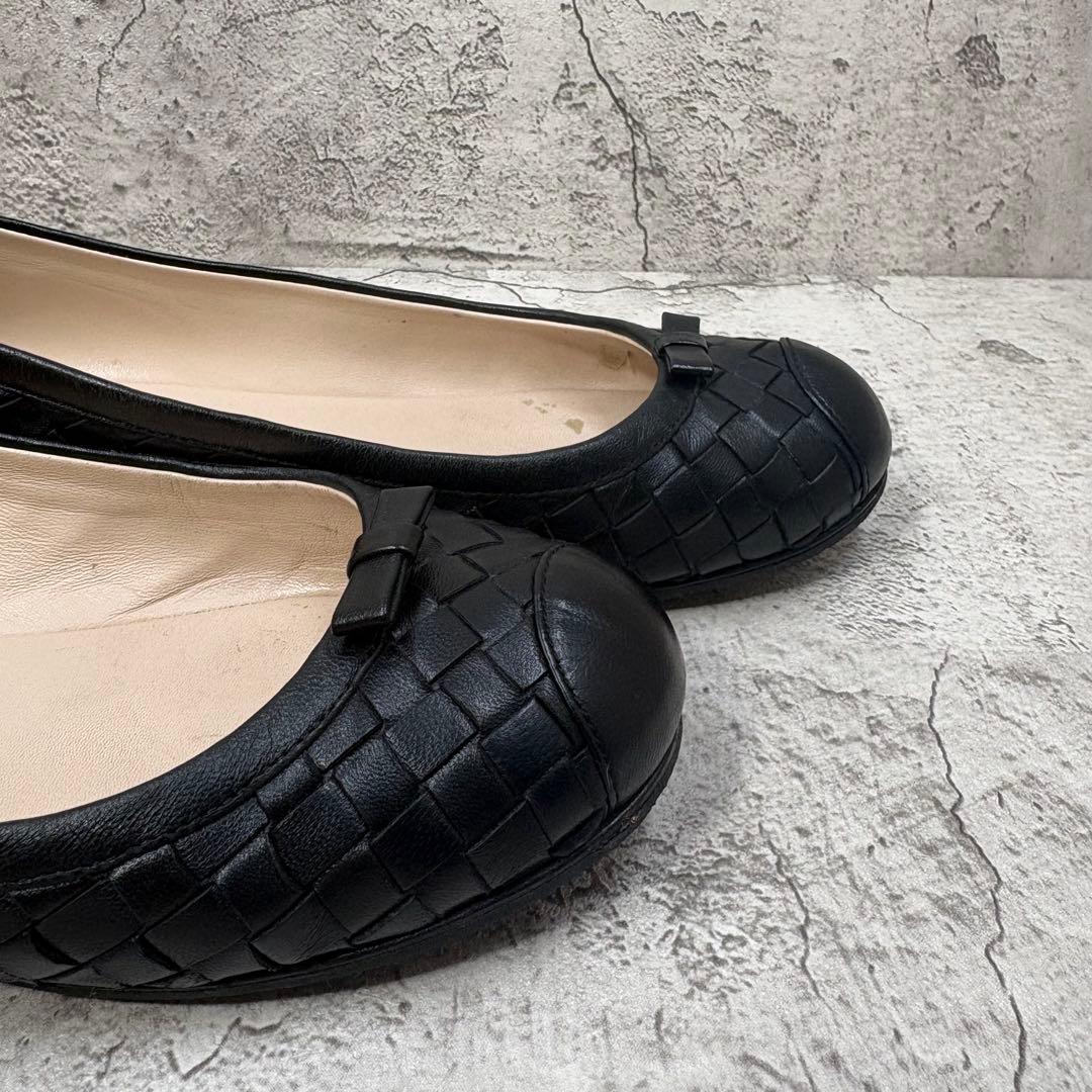BOTTEGA VENETA イントレチャート フラットパンプス 36 1/2