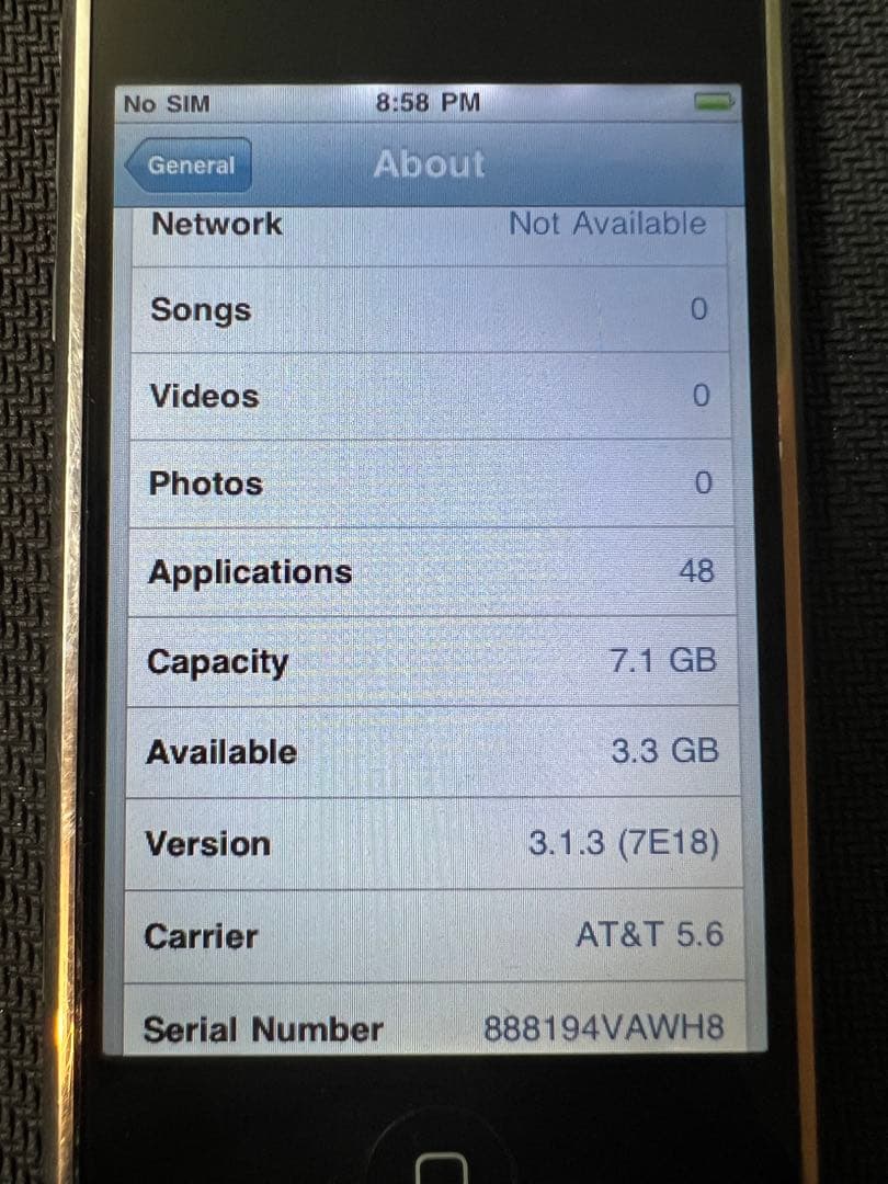 初代iPhone 2G シルバー 8GB
