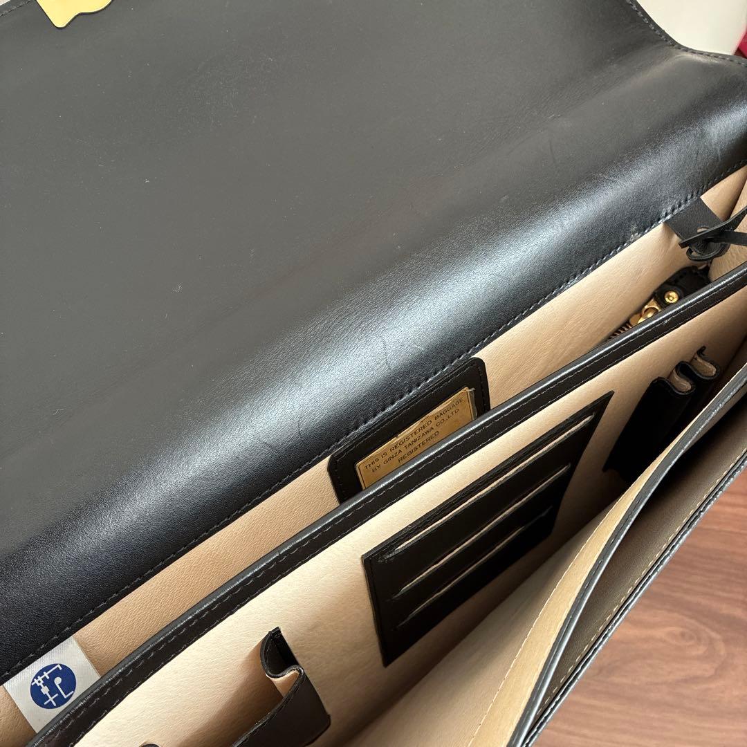 TANIZAWA Ginza 黒 レザー ビジネスバッグ