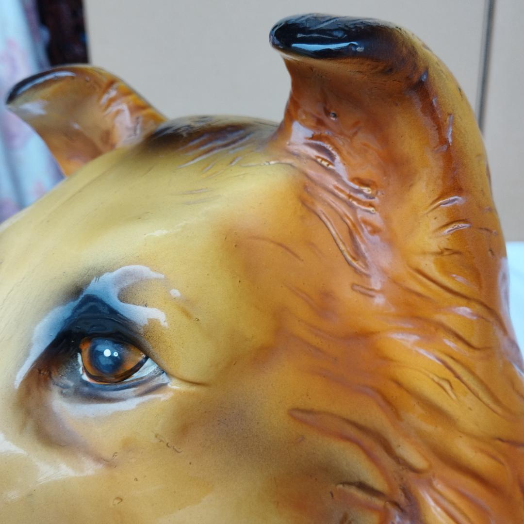 コリー 特大 置物 オブジェ インテリア ガーデン 犬の置物