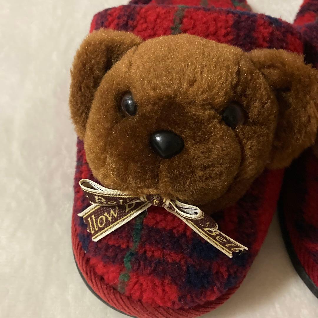 くまさん　スリッパ　大人用　ボア