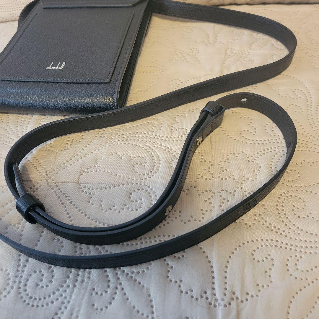 未使用　ダンヒル ショルダーバッグ レザー ロゴデザイン ボディバッグ ブラック