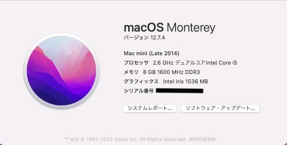 Macデスクトップ Mac mini 2014 i5