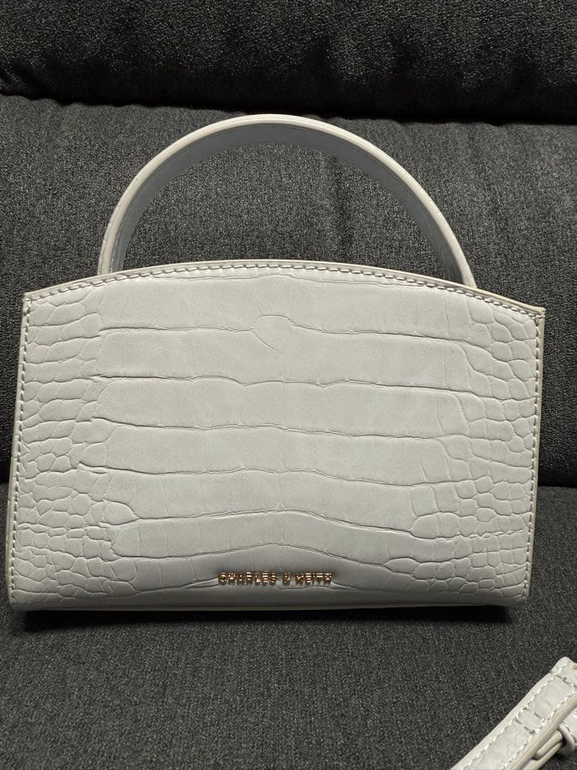 Aubrielle オブリエル クロックエフェクトトップハンドルバッグ　S