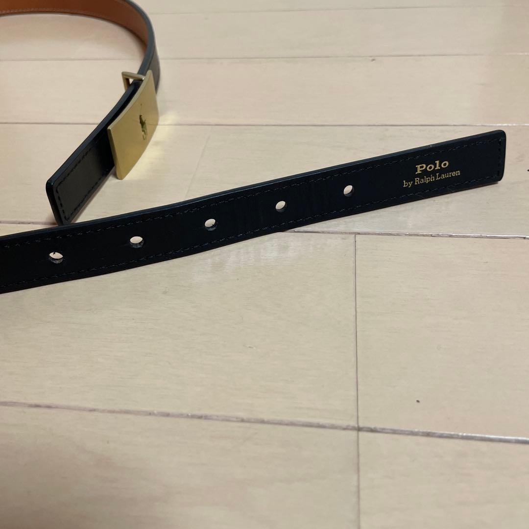 ポロラルフローレン Polo ID リバーシブルヴァケッタレザーベルト