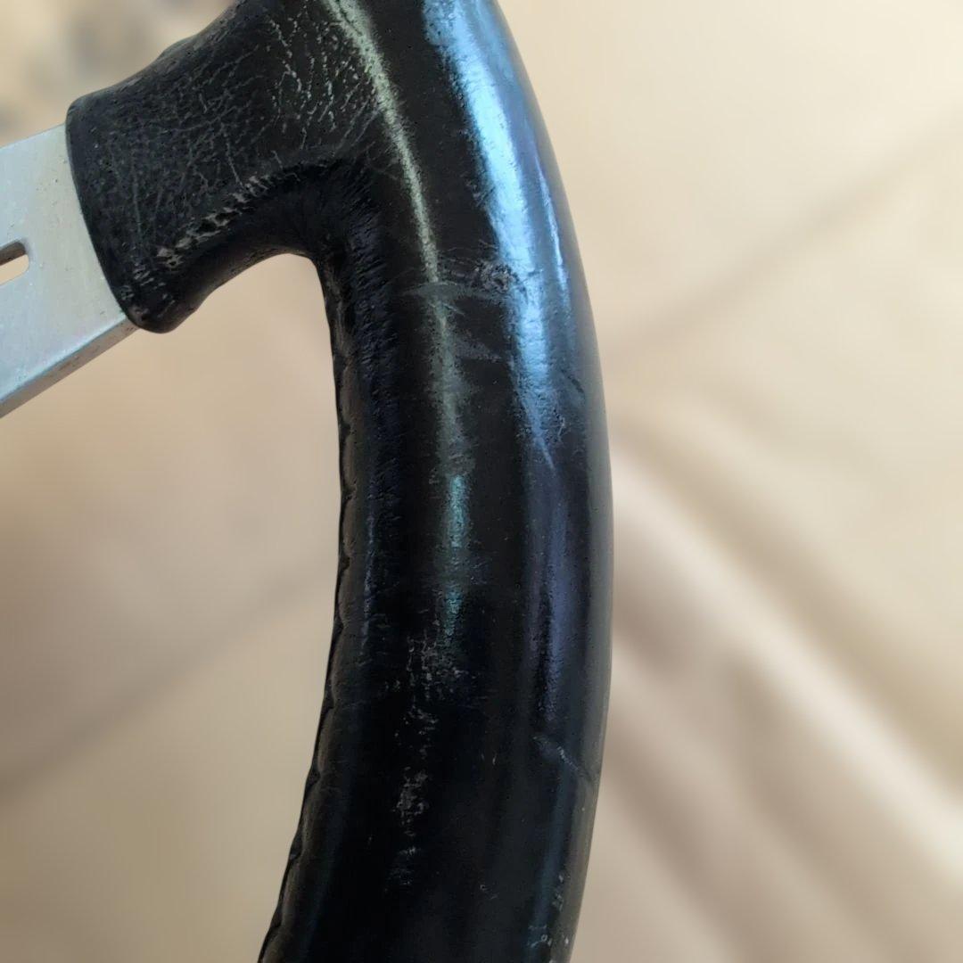 LECARRA ステアリング 3本スポーク ブラック/シルバー