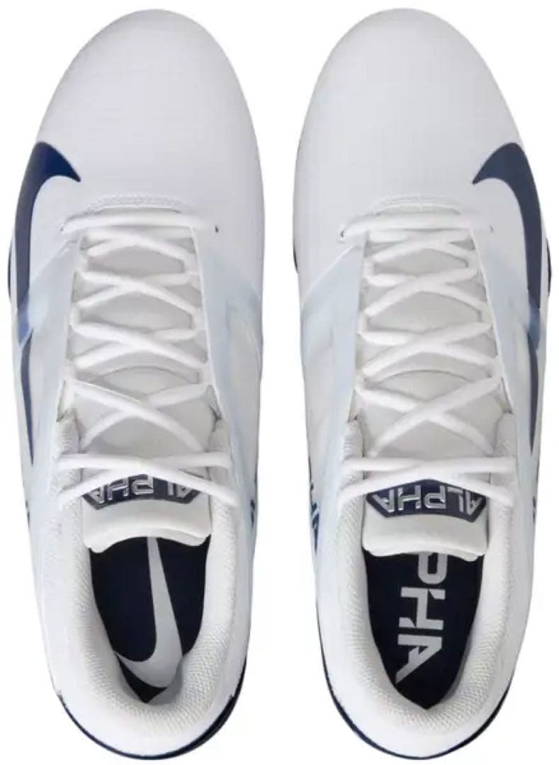 ナイキ 27.5 アルファメナス プロ アメフト スパイク シューズ 靴 白 紺