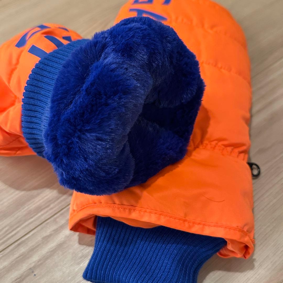 新品】パーリーゲイツ ミトン ネオンオレンジ　unisex 防寒対策