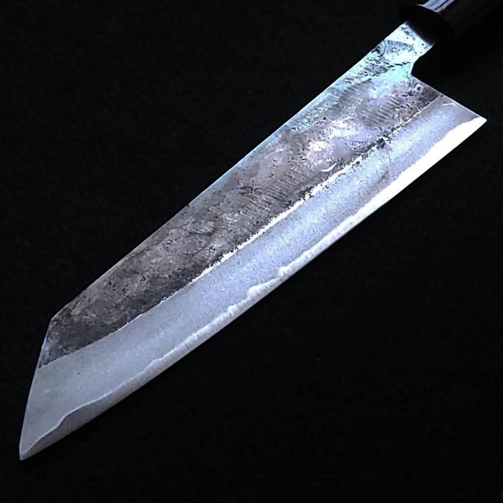 青紙２号 黒打 文化包丁 165㎜ G1401 焼栗柄 手作り 鍛造 月光作