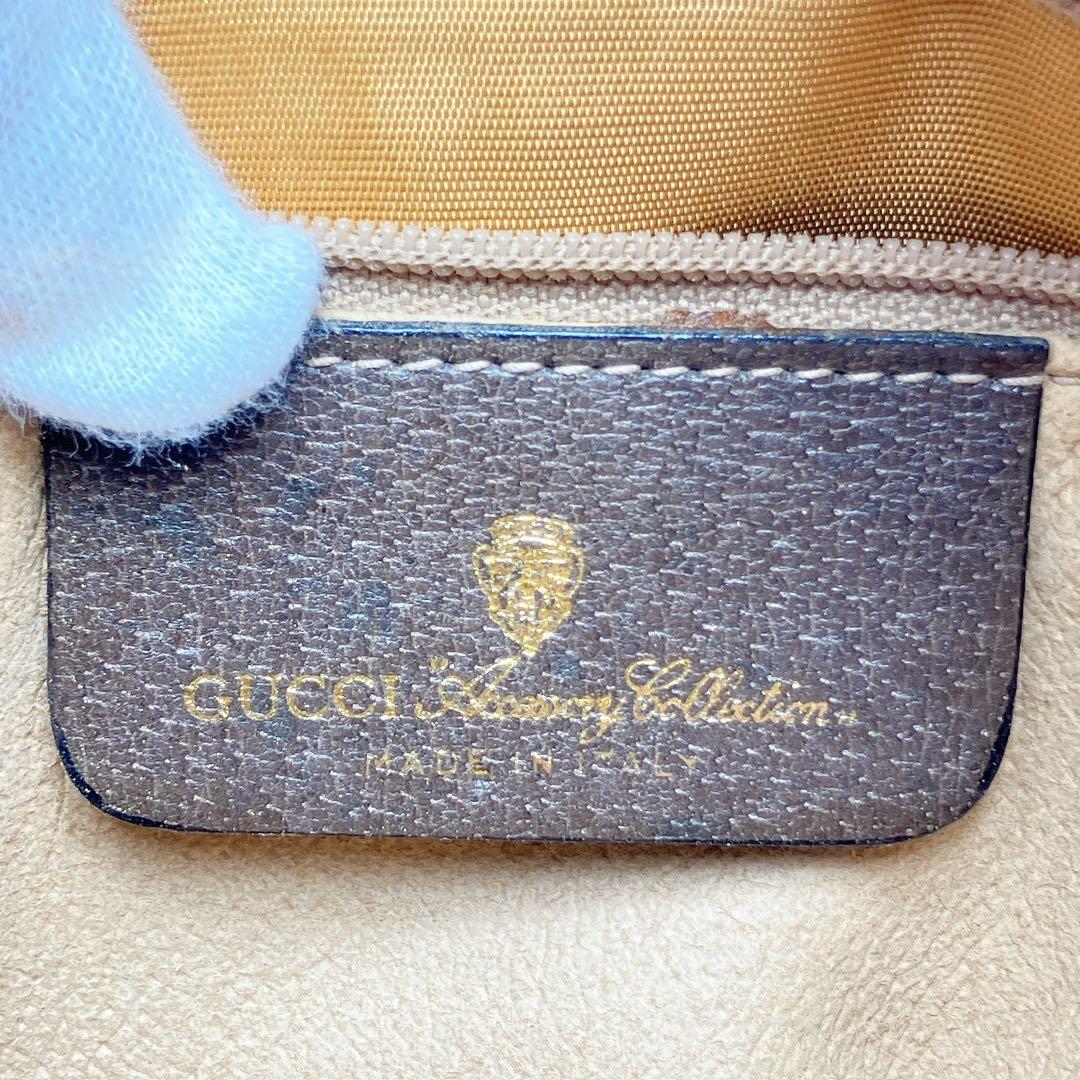 3336◯ GUCCI GGキャンバス ショルダーバッグ シェリーライン