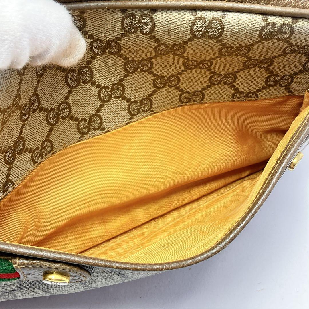 3336◯ GUCCI GGキャンバス ショルダーバッグ シェリーライン