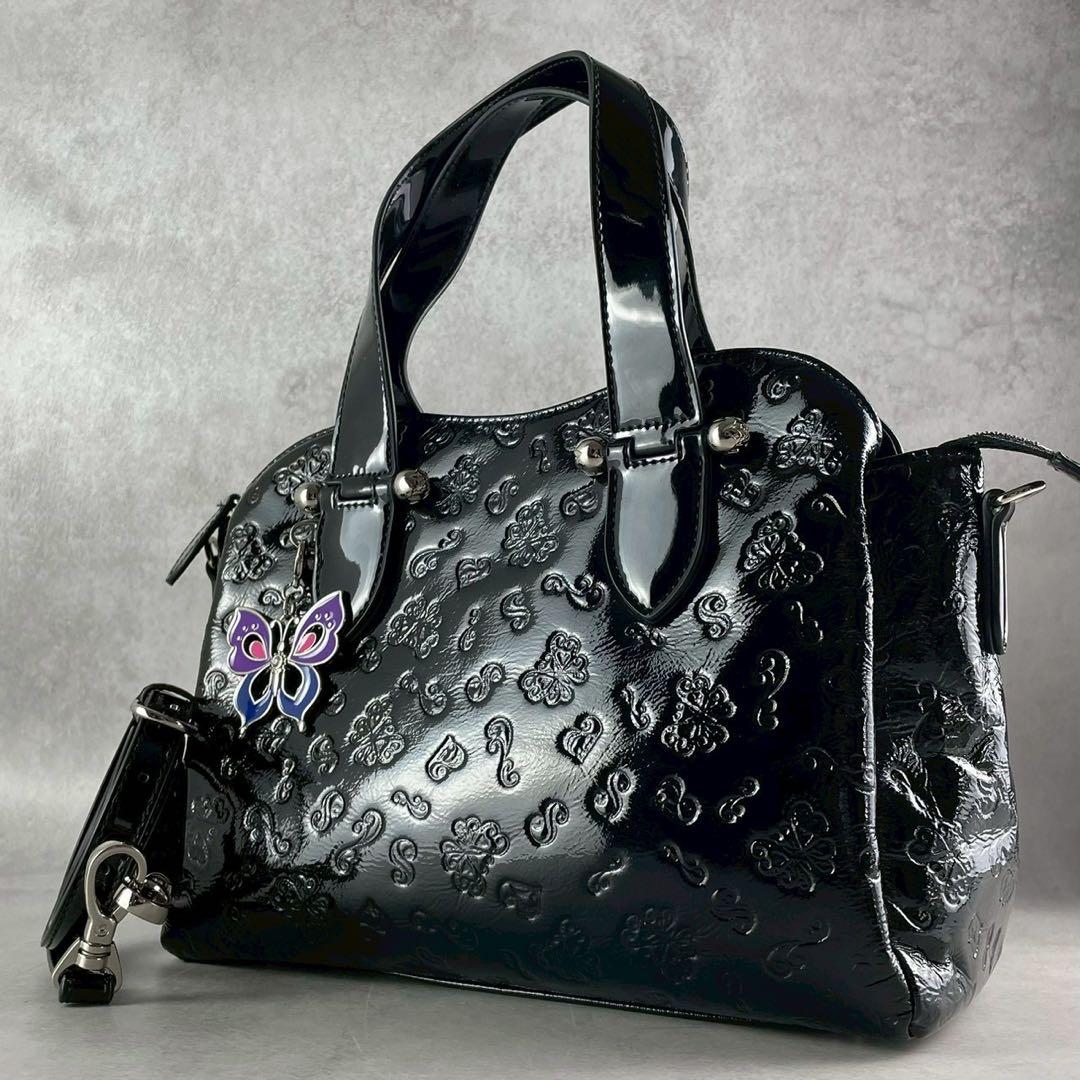 【未使用級✨】アナスイ 2way エナメル ショルダーバッグ ハンドバッグ