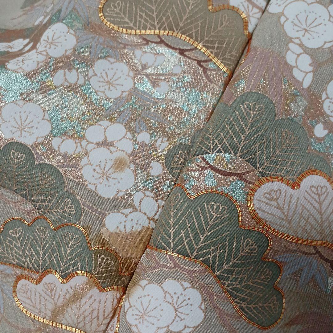 hanahana　 色留袖 一つ紋 正絹 ベージュ 金彩 松竹梅 礼装