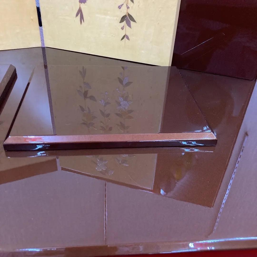 F15　台と屏風のみ　巾83㎝位　訳あり特価　ひな人形飾り台　高級塗り台