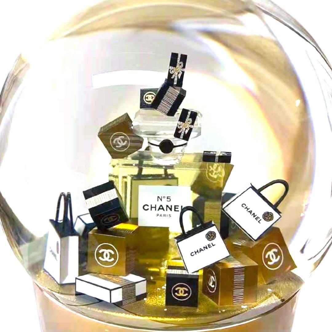 【新品未開封】 CHANEL N°5 金色 スノードーム 特大サイズ 電動式 ③