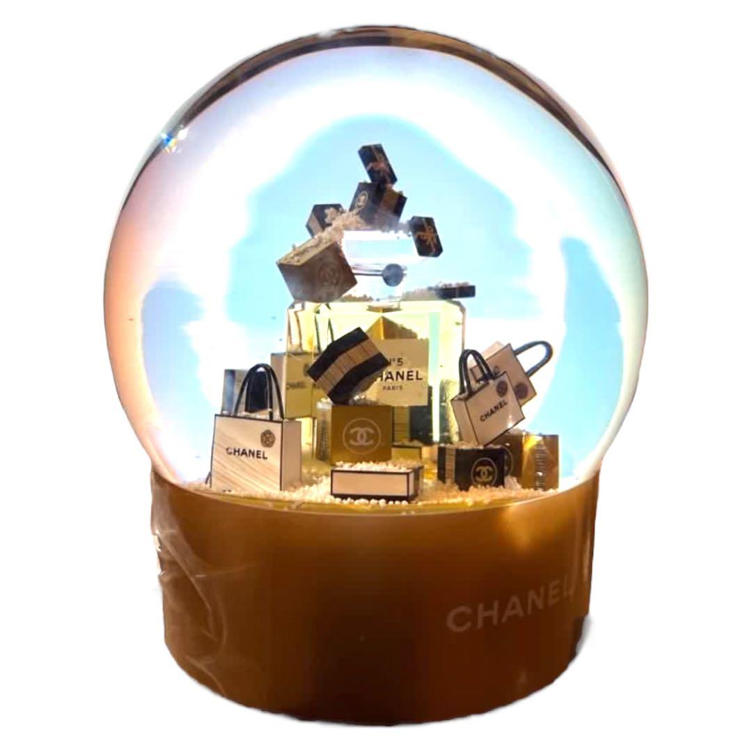 【新品未開封】 CHANEL N°5 金色 スノードーム 特大サイズ 電動式 ③