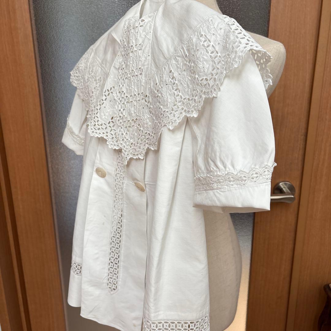 フランス　アンティーク　ベビードレス　ベビーケープ　ベビーコート　ドールドレス