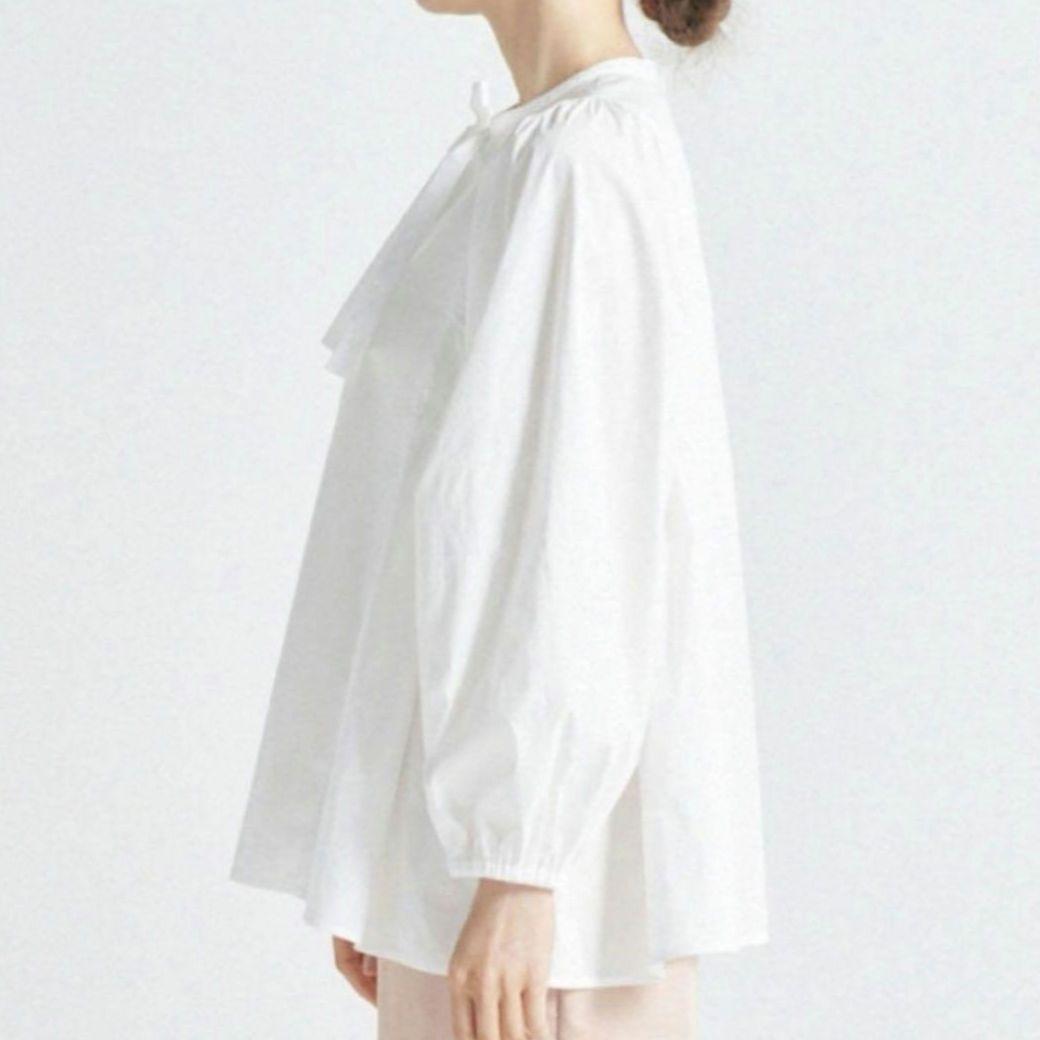yori ヨリ サイドギャザーブラウス ホワイト 36