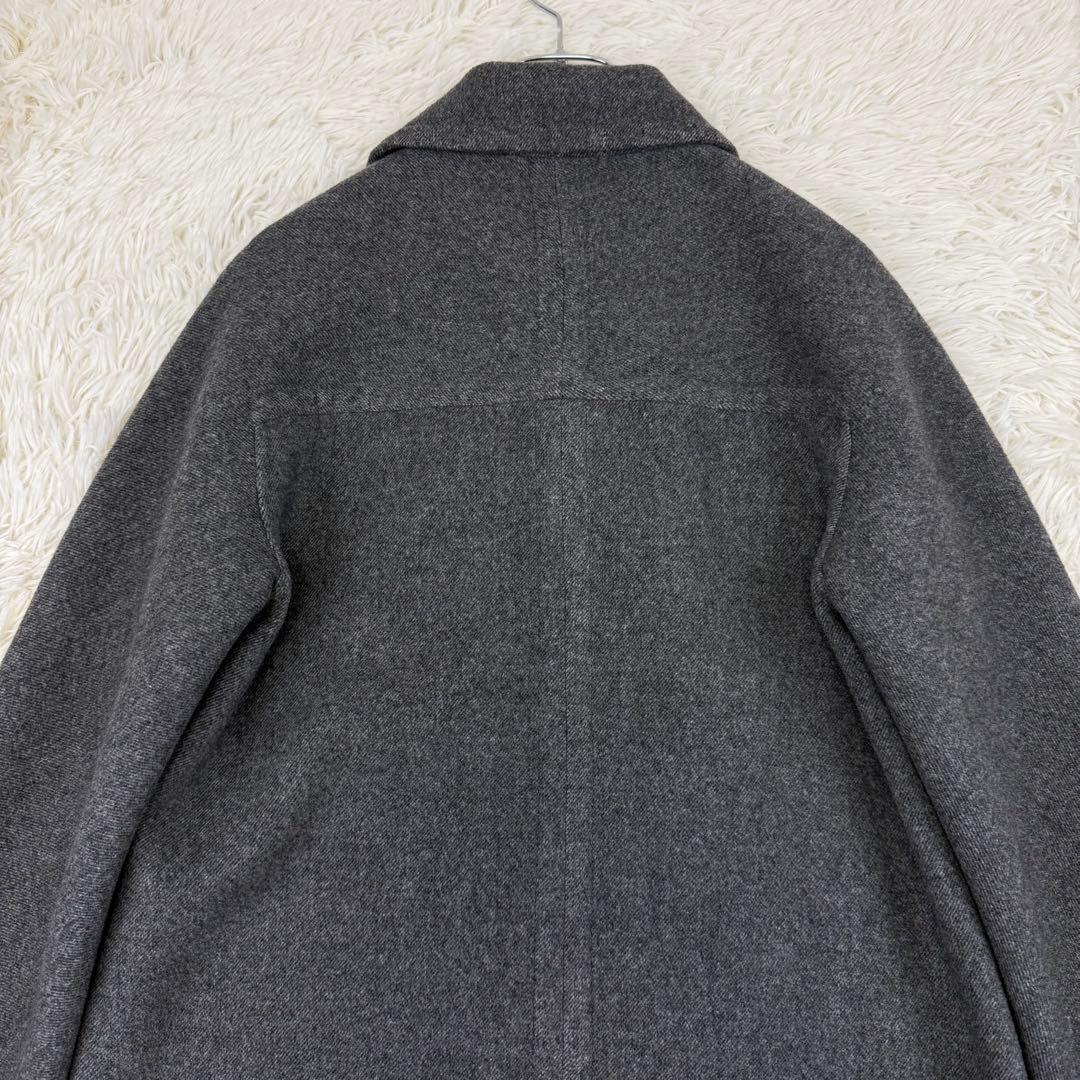 美品 伊製 AGNONA アニオナ ウールコート コクーン 絹 アンゴラ 一枚袖