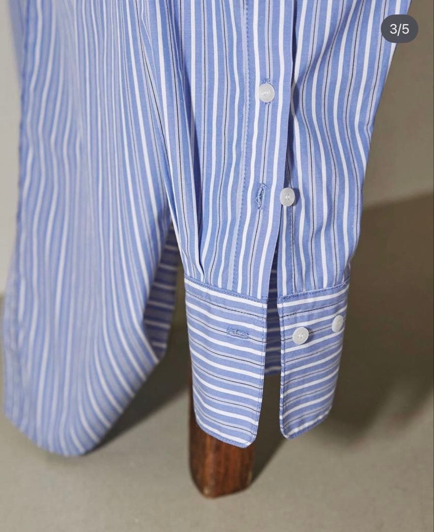 TODAYFUL ストライプオーバーシャツ　SAX