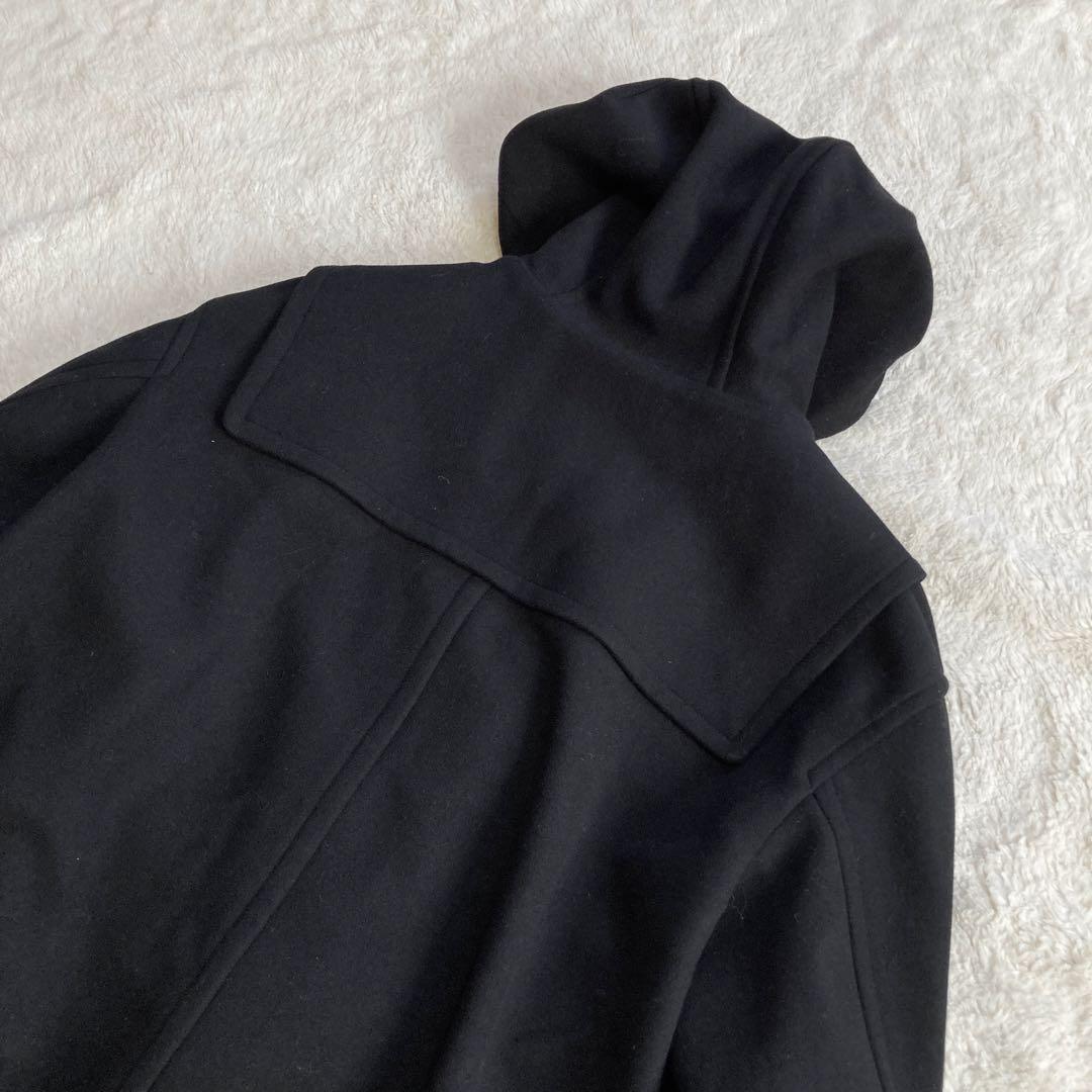 【極美品・完売品】ユニクロ+J　ウールオーバーサイズダッフルコート　黒　サイズL