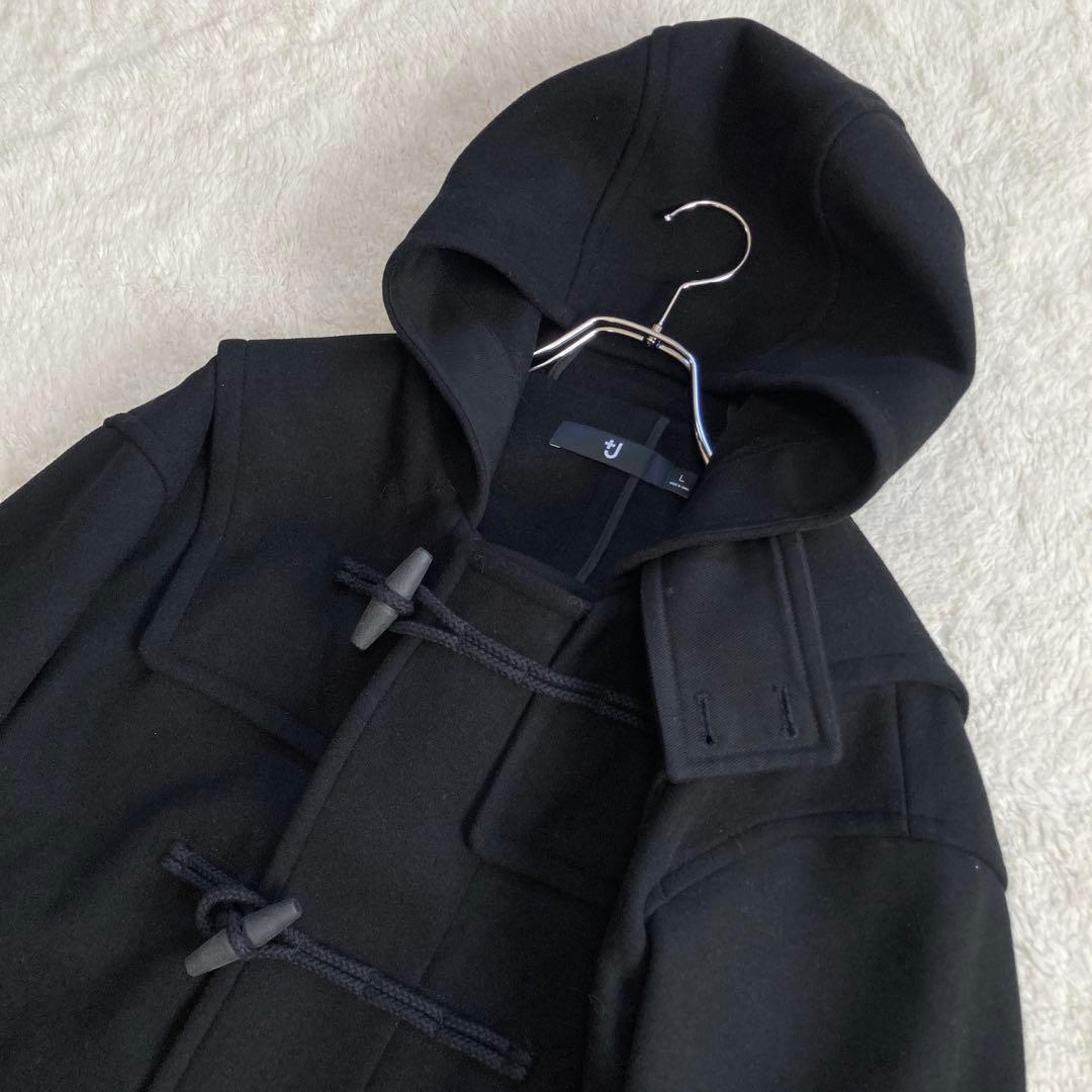 【極美品・完売品】ユニクロ+J　ウールオーバーサイズダッフルコート　黒　サイズL