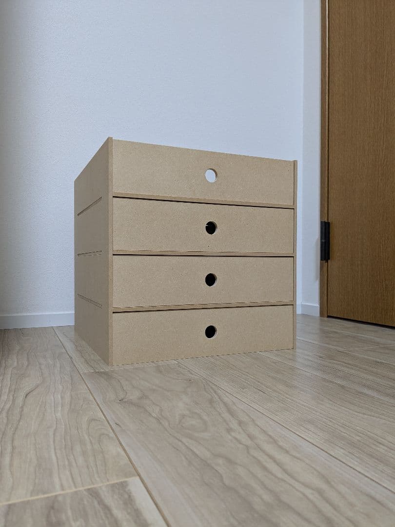 マルゲリータ 2個セット A4書類収納引き出し 4段（本棚 奥行350専用）