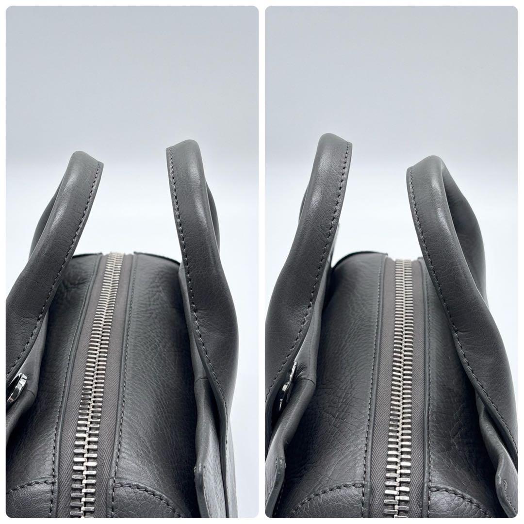 極美品✨ヒロフ HIROFU ショルダーバッグ　ランポ　シボ革　2way グレー